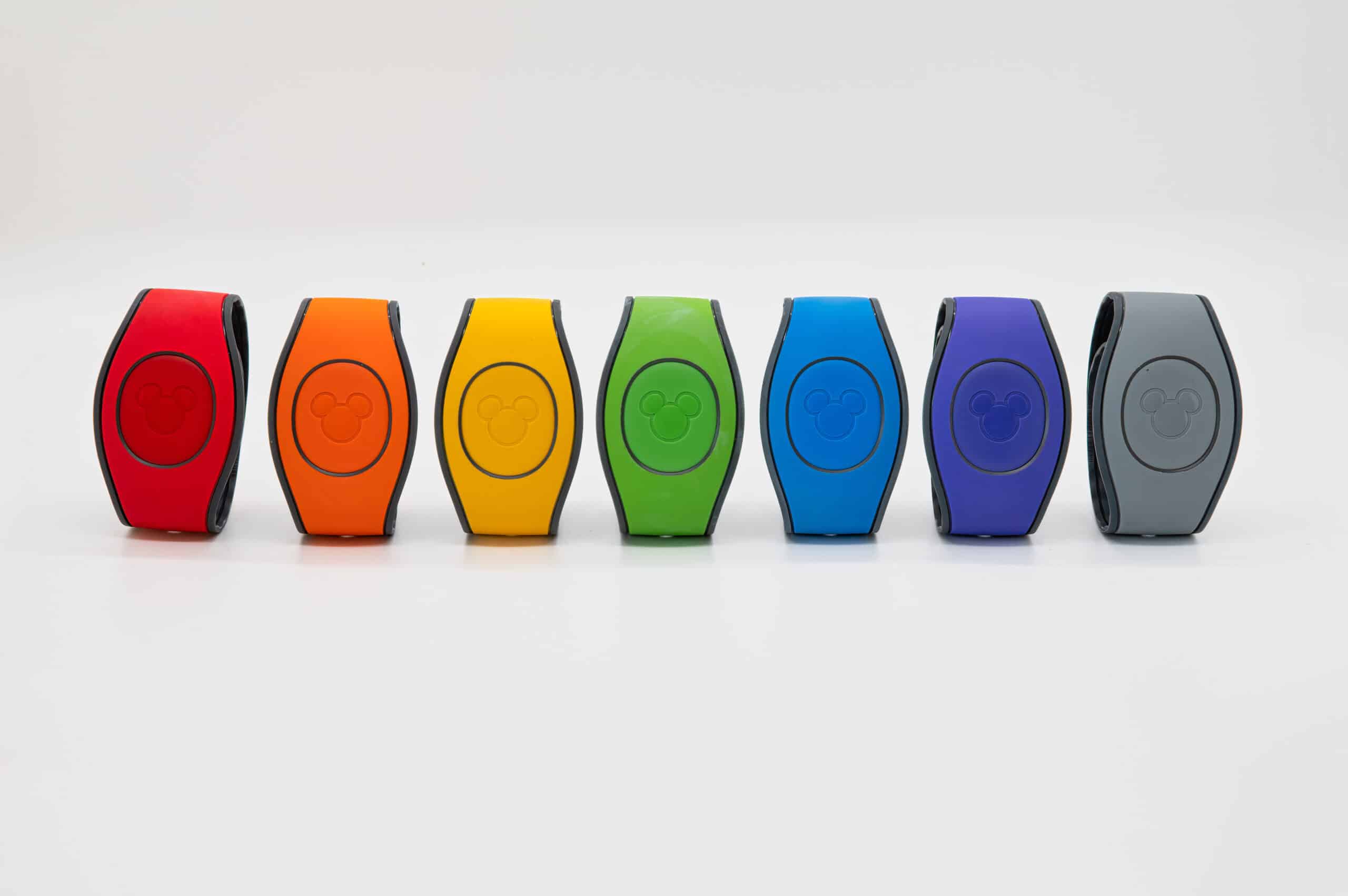 View of different colour Disney Magicbands View of different colour Disney Magicbands